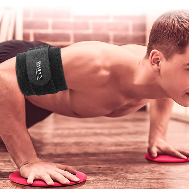 YAVOUN Tendonitis - Bicep ï¼† Tricep Compression Sleeve/Wrap - Tricep Tendonitis, Bicep Tendonitis - Pain Relief for Bicep and Triceps Muscle Strains, Compression Arm Support (Black, 8.3" - 13.7" Ã— W 3.93") - Image 5
